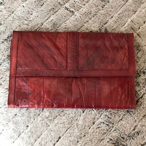 Vintage EEL Skin Clutch Handbag